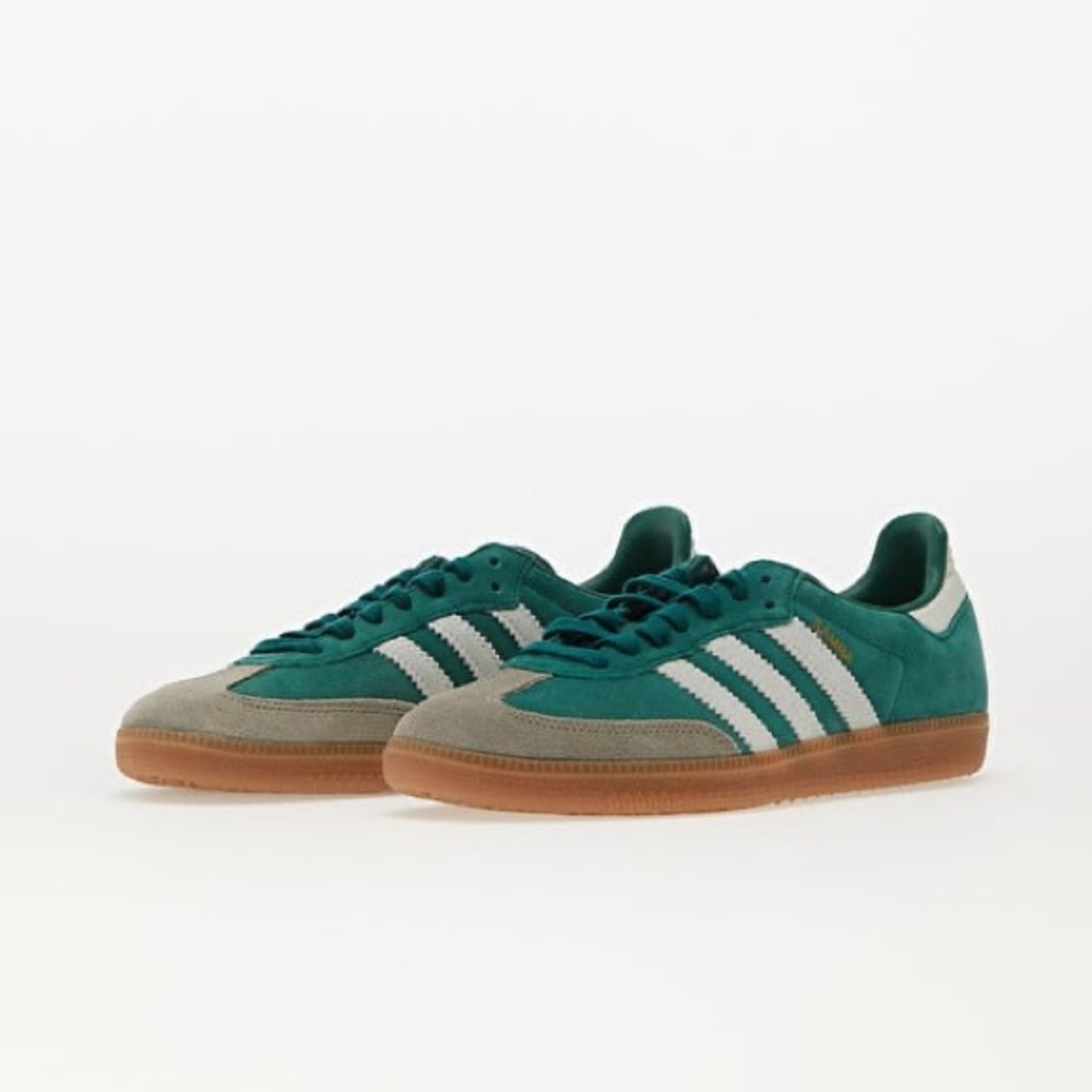 Adidas Sambas Collegiate in Green/ Ftw White/ Gum Women's Size 5